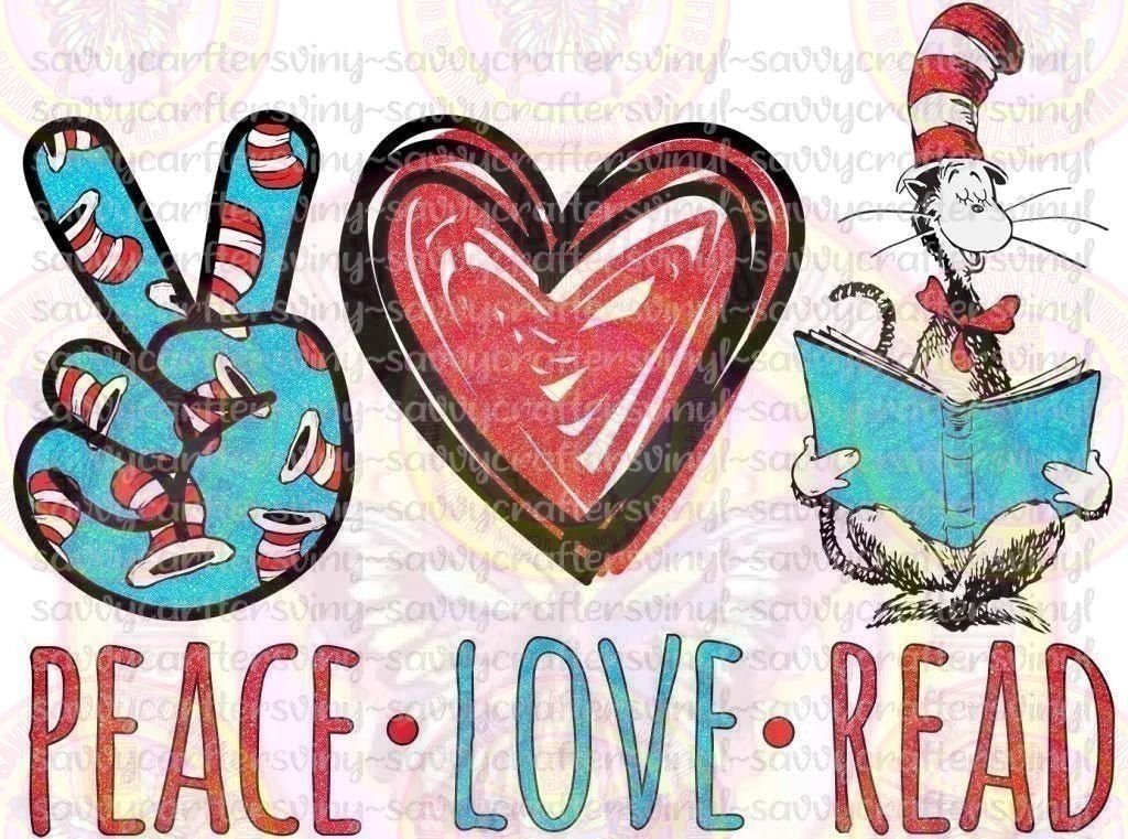 Peace Love Read - Savvy Crafters Vinyl & Gifts