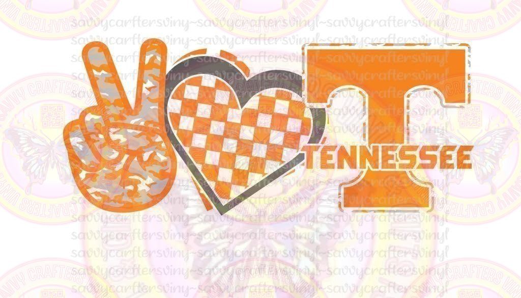 Peace Love UT Tennessee - Savvy Crafters Vinyl & Gifts