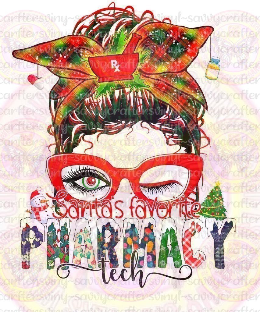 Pharmacy Technician Bun Head Holiday - Savvy Crafters Vinyl & Gifts