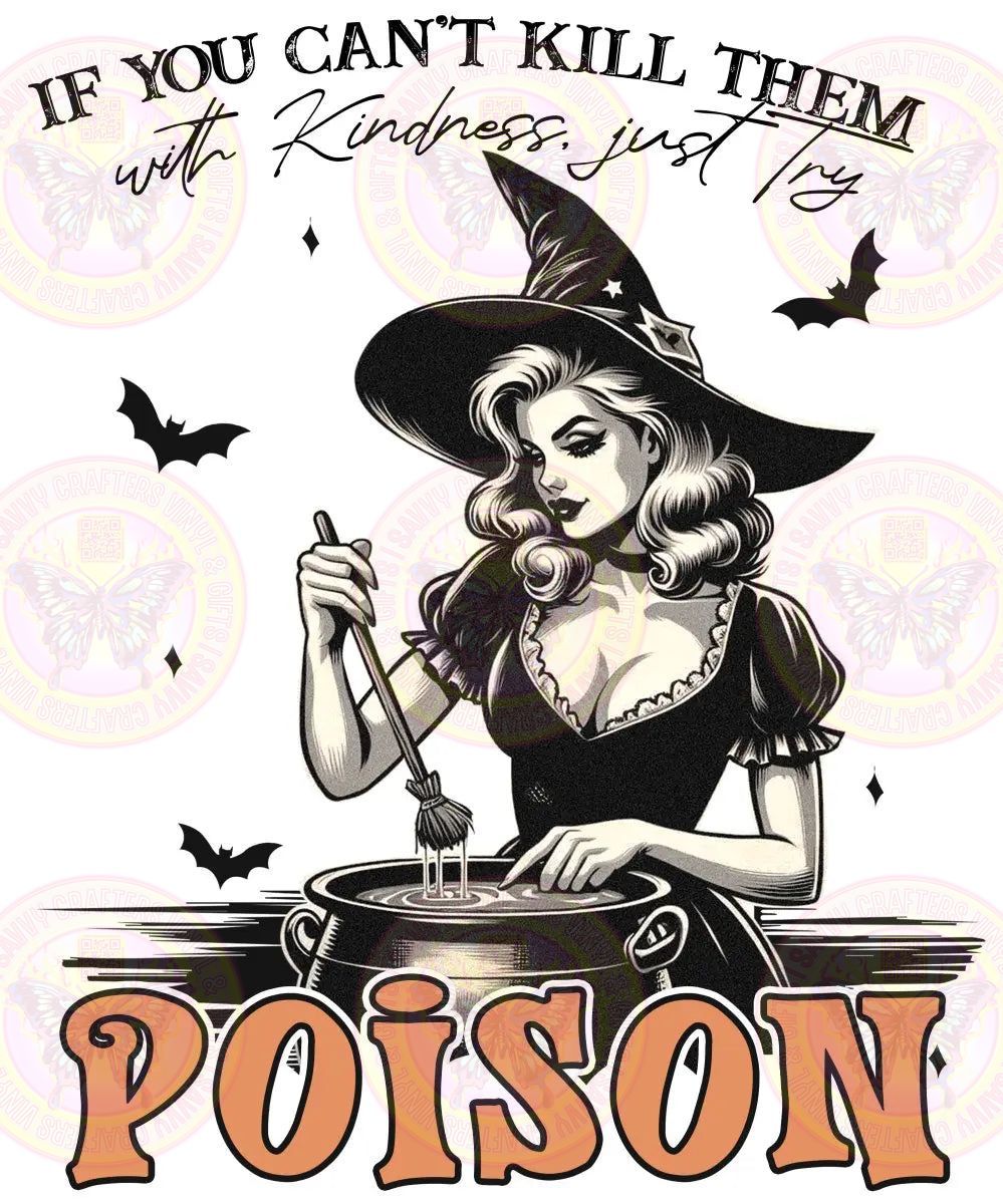 Pinup Witch with Poison - Savvy Crafters Vinyl & Gifts