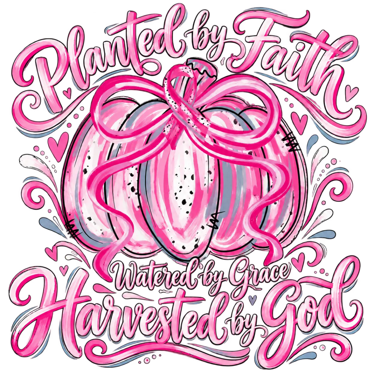Planted by Faith Pink Pumpkin - Savvy Crafters Vinyl & Gifts