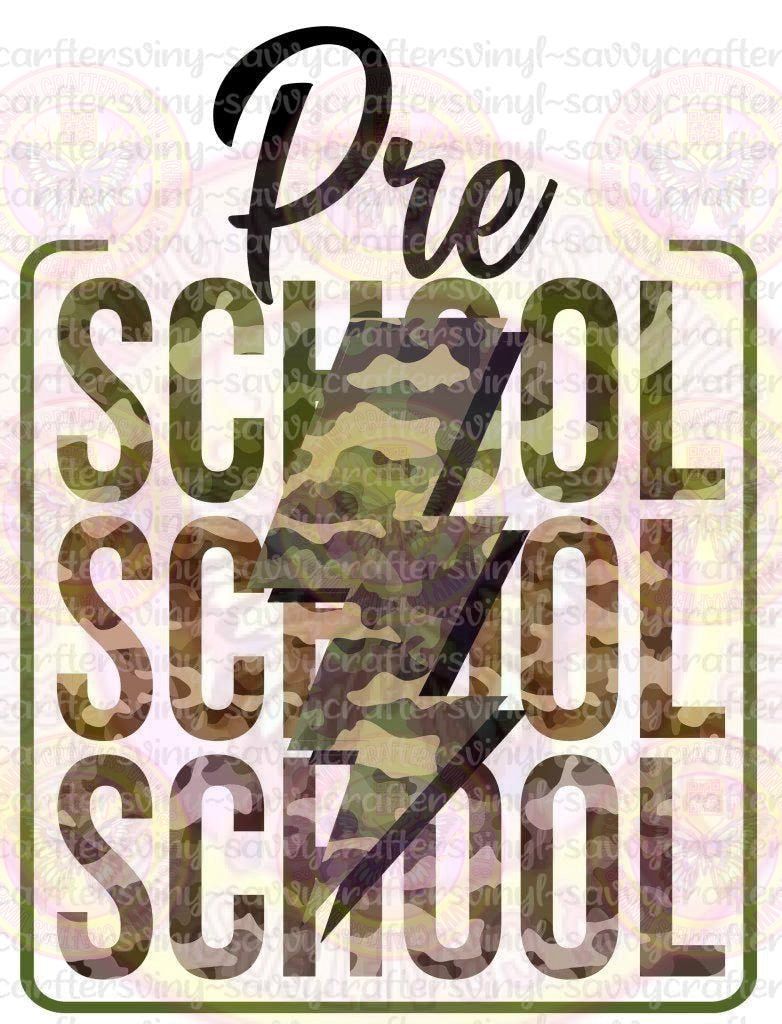 Pre School Camo - Savvy Crafters Vinyl & Gifts