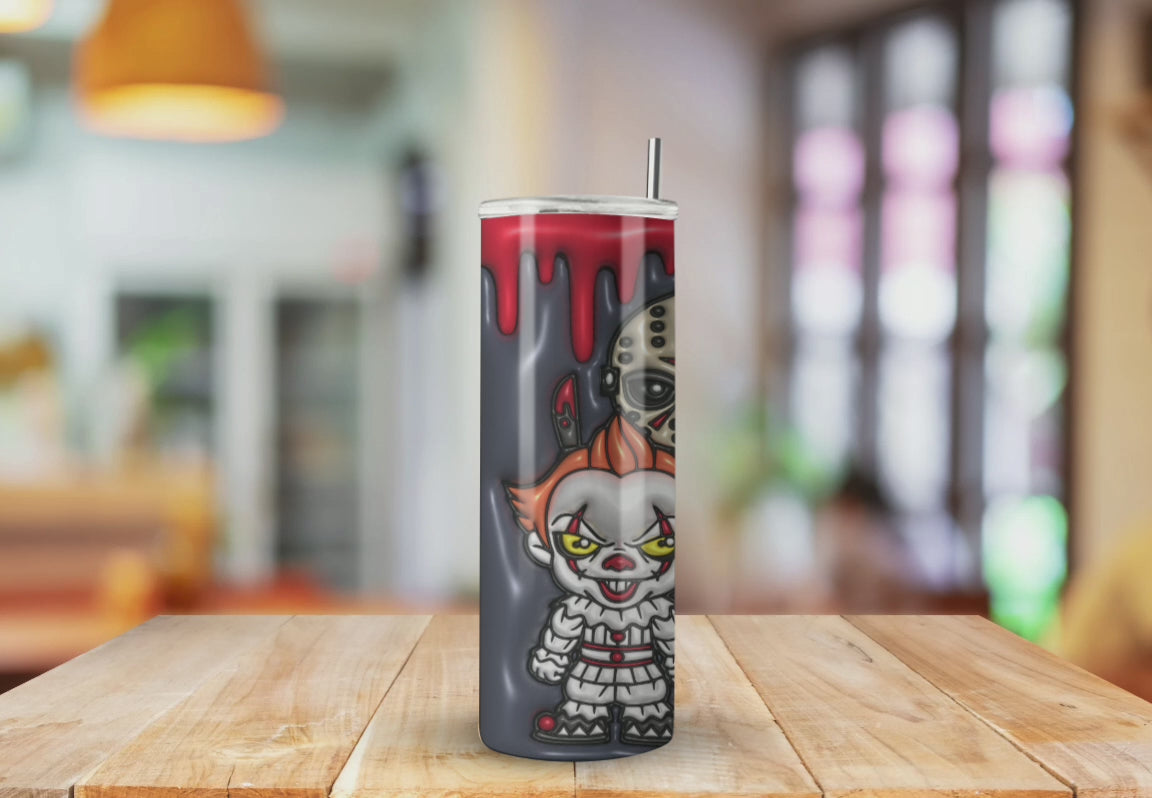 Boys of Horror Puffy Blood Drip  - Fully Completed Tumbler Skinny Straight 20/30oz