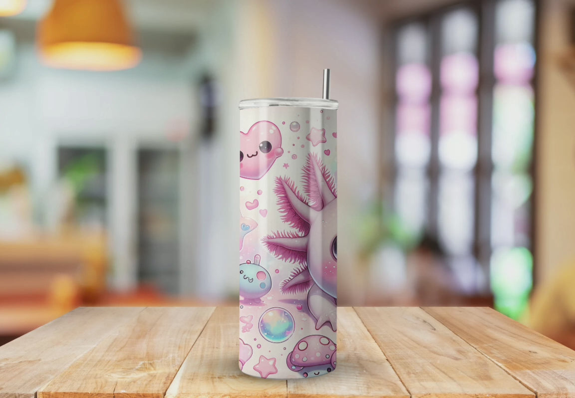 Axolotl Rainbows Sprinkles & Cupcakes Kawaii - Fully Completed Tumbler Skinny Straight 20/30oz