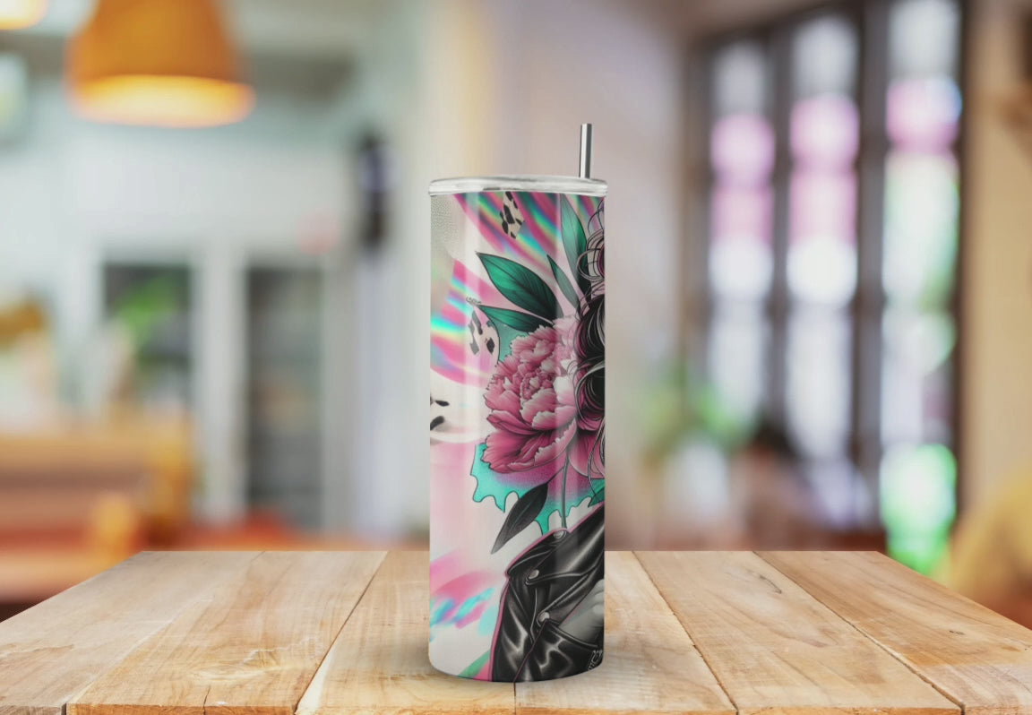 Fueled By Coffee & Sarcasm Stylish - Fully Completed Tumbler Skinny Straight 20/30oz