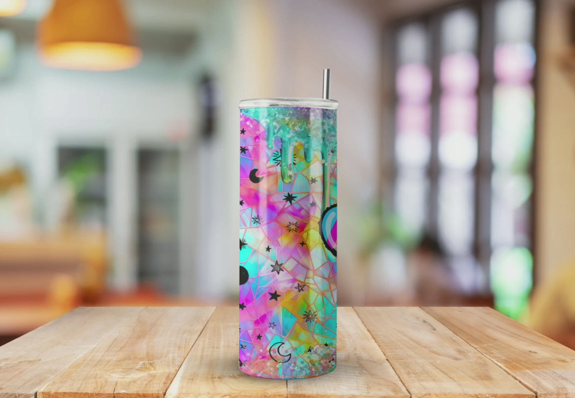 Love the Boys of Horror Colorful Glitter Drip  - Fully Completed Tumbler Skinny Straight 20/30oz