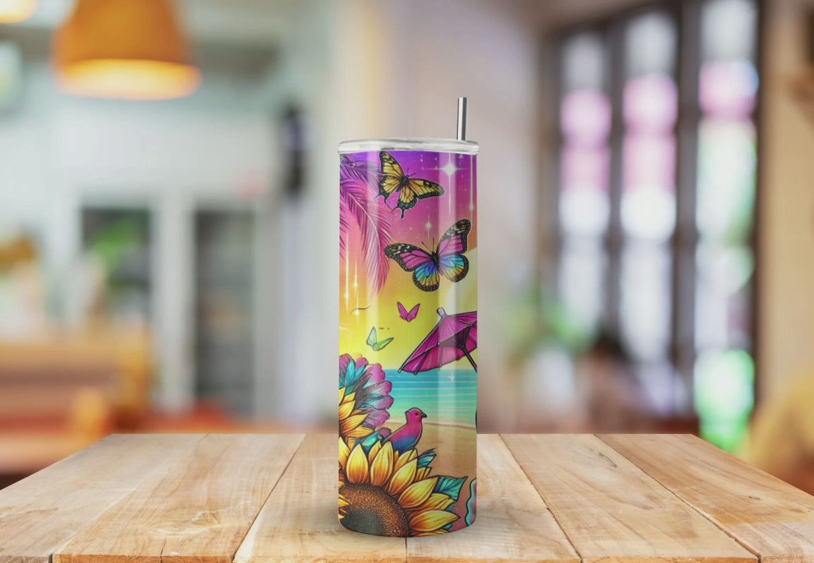 Emotional Support Beverage Girl - Fully Completed Tumbler Skinny Straight 20/30oz