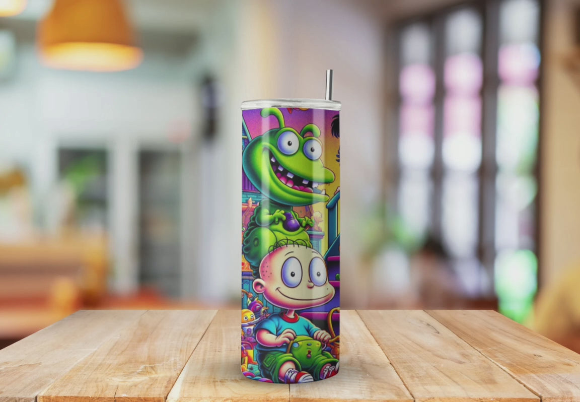 Rug Rats Inspired Tv Kids Show Colorful 90's - Fully Completed Tumbler Skinny Straight 20/30oz