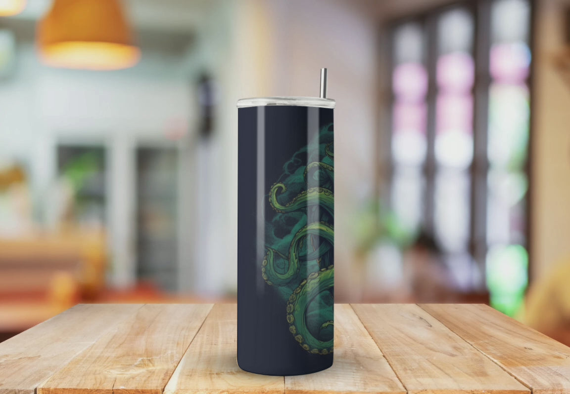 Cthulhu Squid Monster Green  - Fully Completed Tumbler Skinny Straight 20/30oz