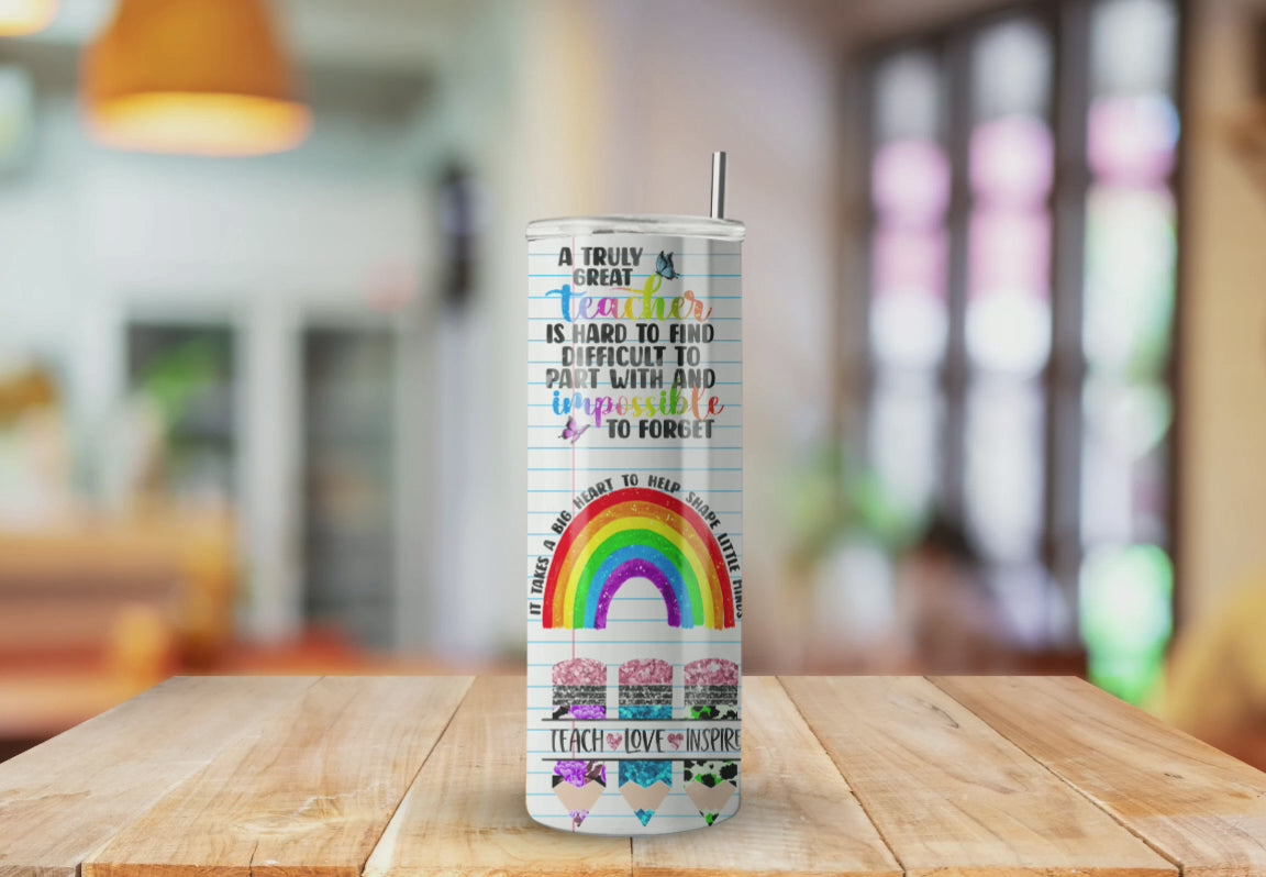 Teacher Fuel Paper Notebook - Fully Completed Tumbler Skinny Straight 20/30oz