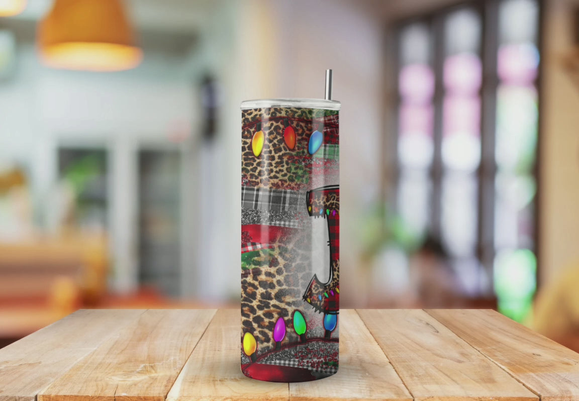 Joy Christmas Lights - Fully Completed Tumbler Skinny Straight 20/30oz