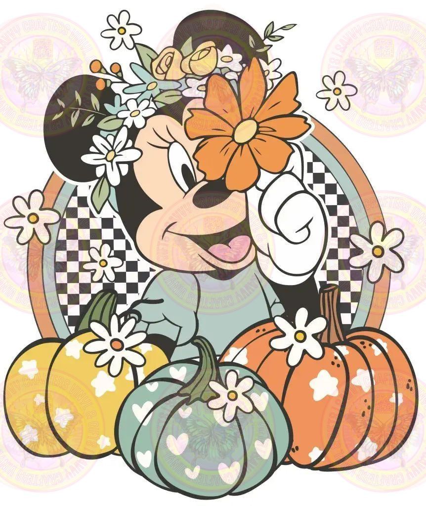 Pumpkin Cutesy Mouse Design w/ Pocket - Savvy Crafters Vinyl & Gifts