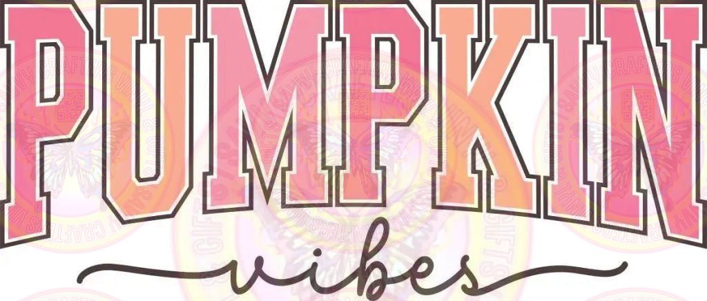 Pumpkin Vibes Pastel & Brown Varsity Font - Savvy Crafters Vinyl & Gifts