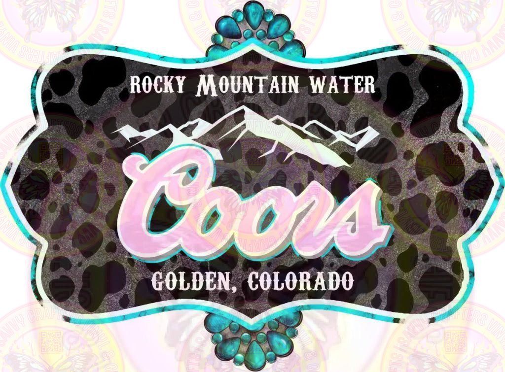 Rocky Mount Water Coors DTF Full Color Transfer - Savvy Crafters Vinyl & Gifts