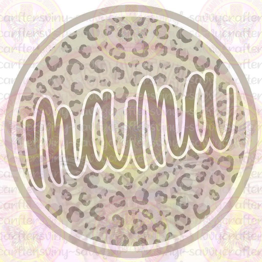 RTPMom - MAMA Tan cheetah - Savvy Crafters Vinyl & Gifts
