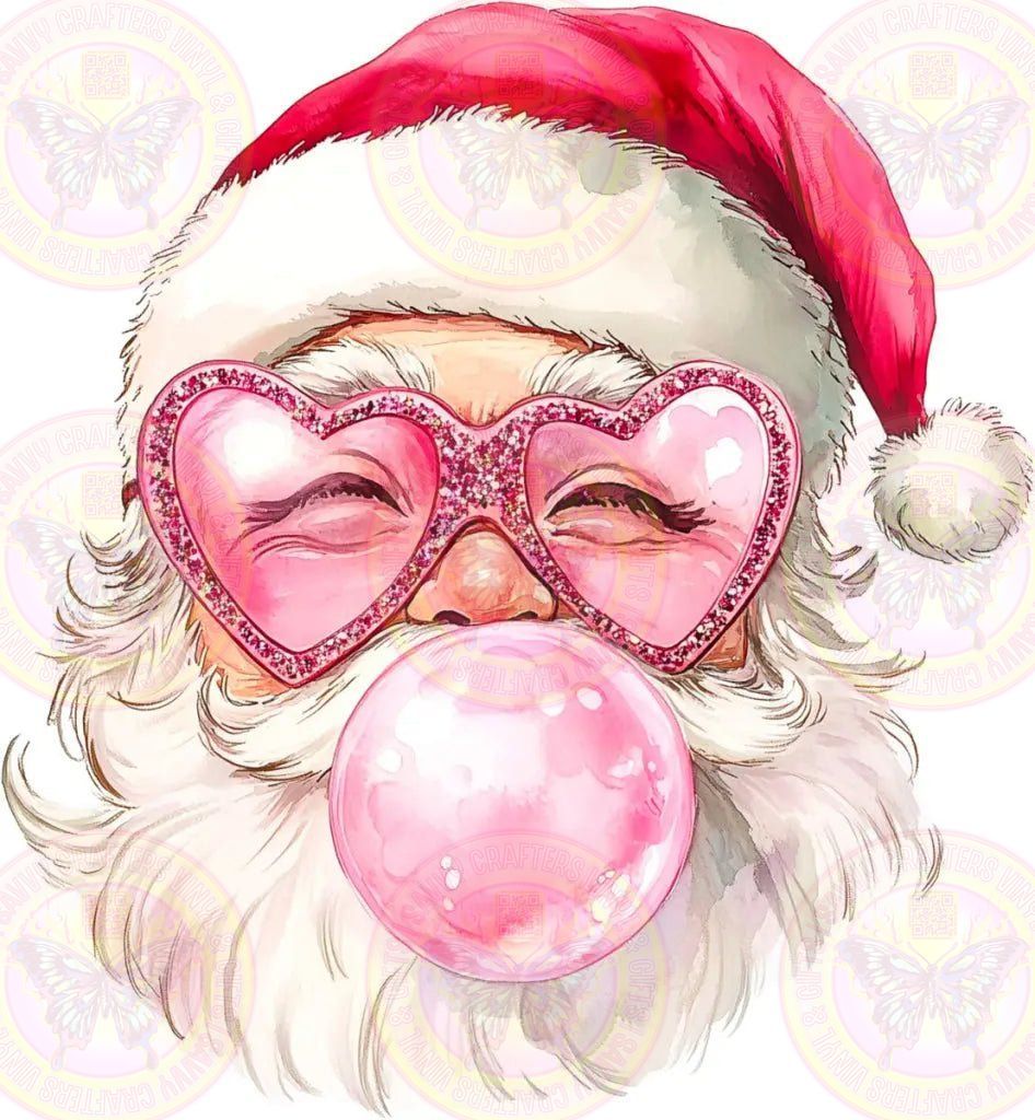 Santa Claus Glitzy with Bubblegum - Savvy Crafters Vinyl & Gifts