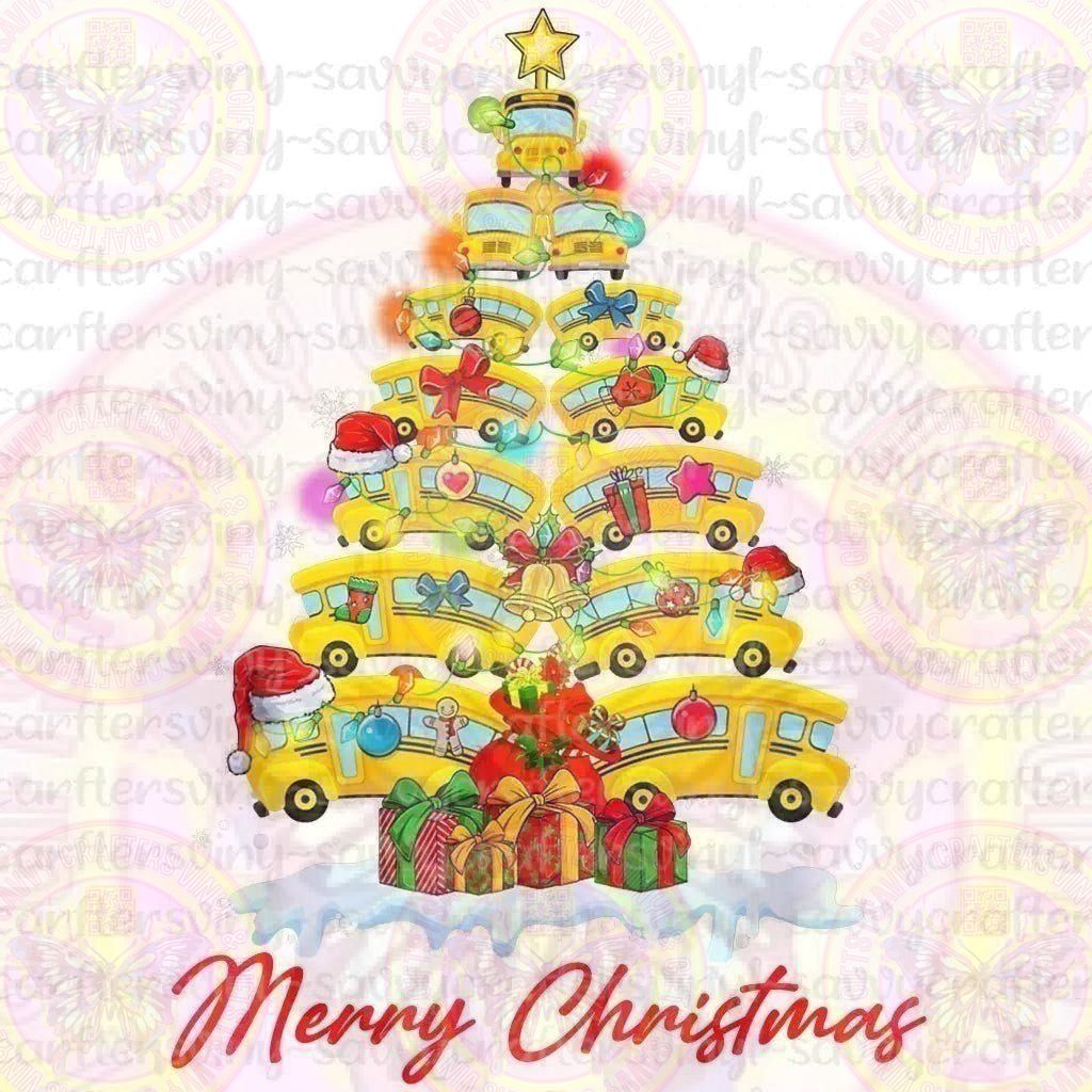 School Bus Christmas Tree - Savvy Crafters Vinyl & Gifts