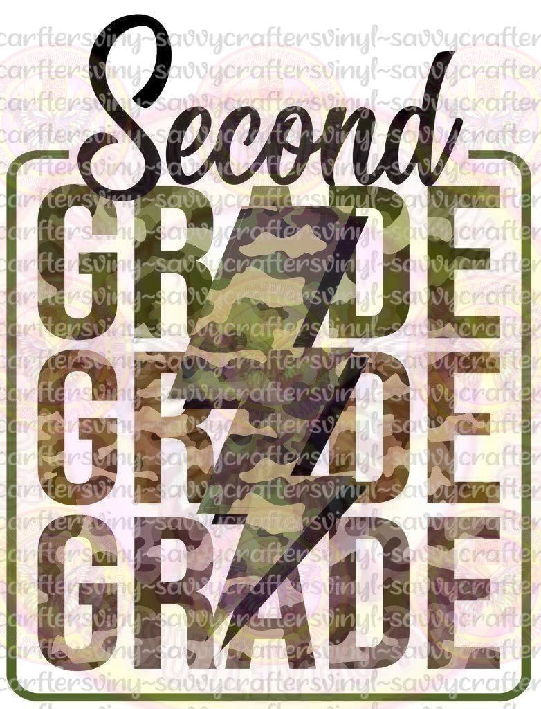 Second Grade Camo - Savvy Crafters Vinyl & Gifts
