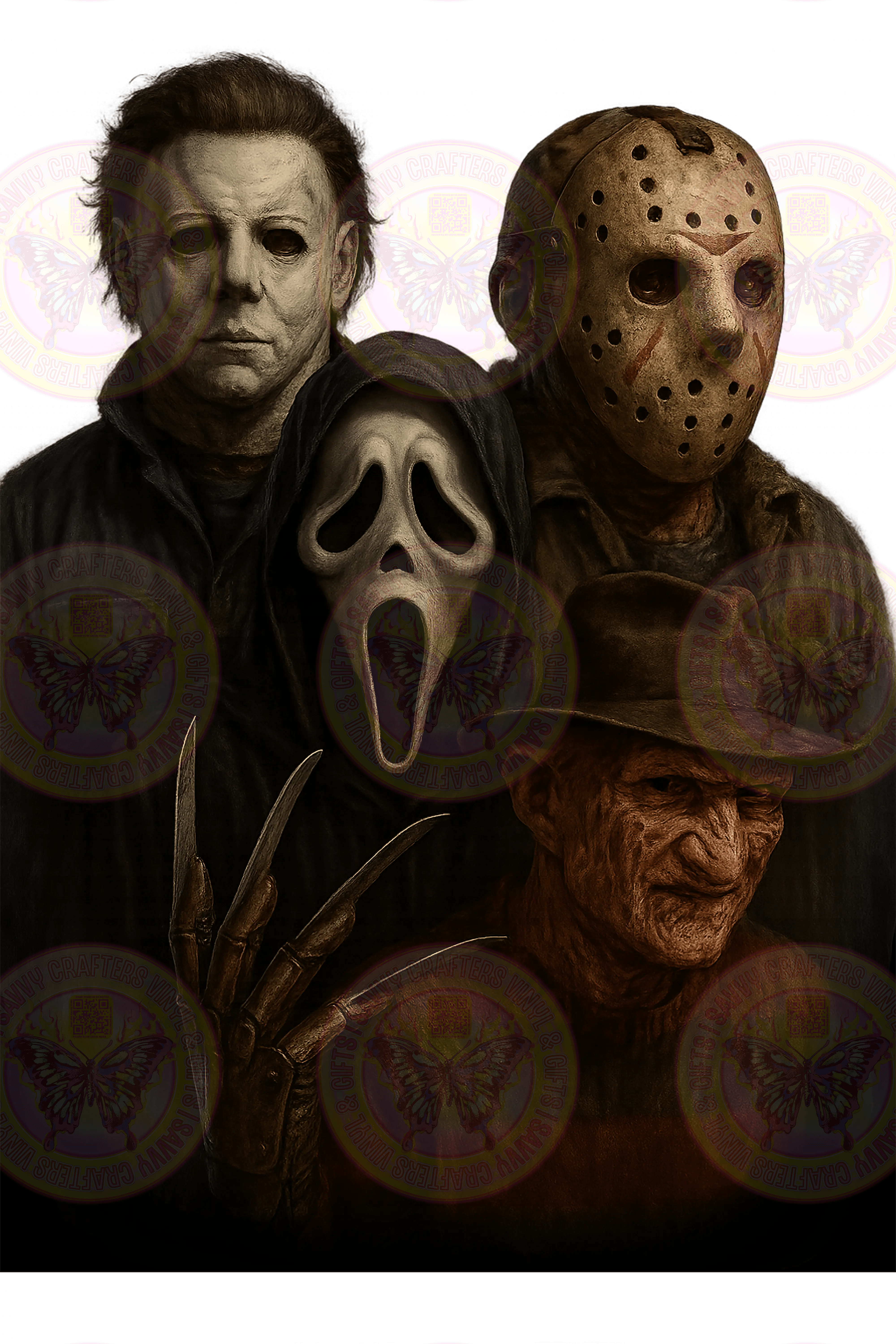 Semi - Realistic Horror icons Group Photo Halloween - Savvy Crafters Vinyl & Gifts