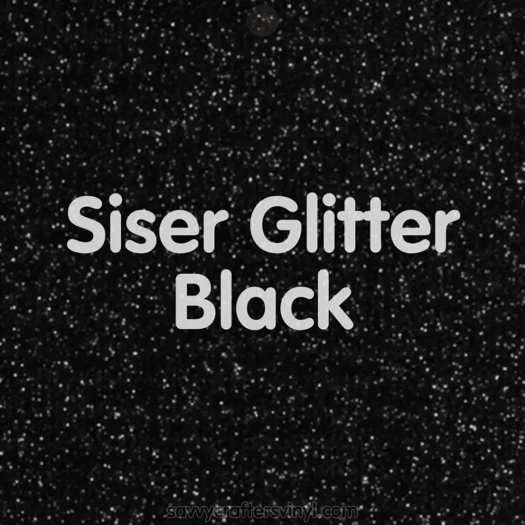 Siser Glitter | Black - Savvy Crafters Vinyl & Gifts
