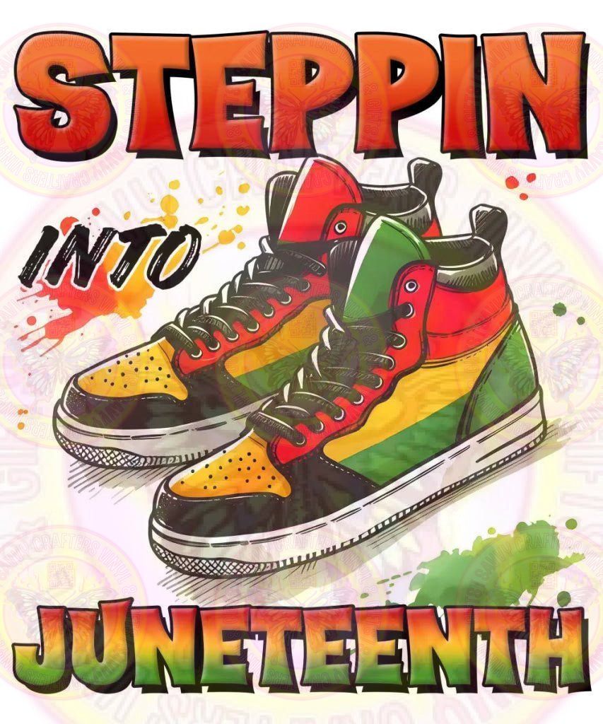 Steppin Into Juneteenth Vans Style Sneaker - Savvy Crafters Vinyl & Gifts