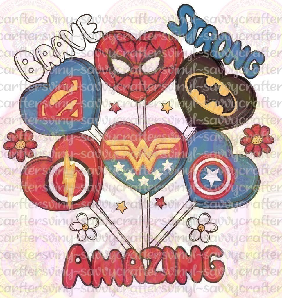 Superhero's Heart Suckers - Savvy Crafters Vinyl & Gifts