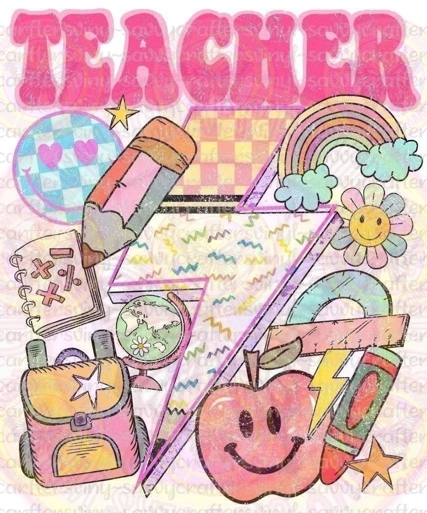 Teacher Groovy Happy - Savvy Crafters Vinyl & Gifts