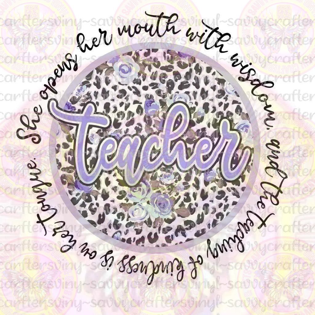 Teacher Kindness Purple - Savvy Crafters Vinyl & Gifts