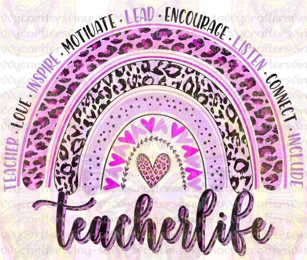Teacher Rainbow Purpleberry - Savvy Crafters Vinyl & Gifts