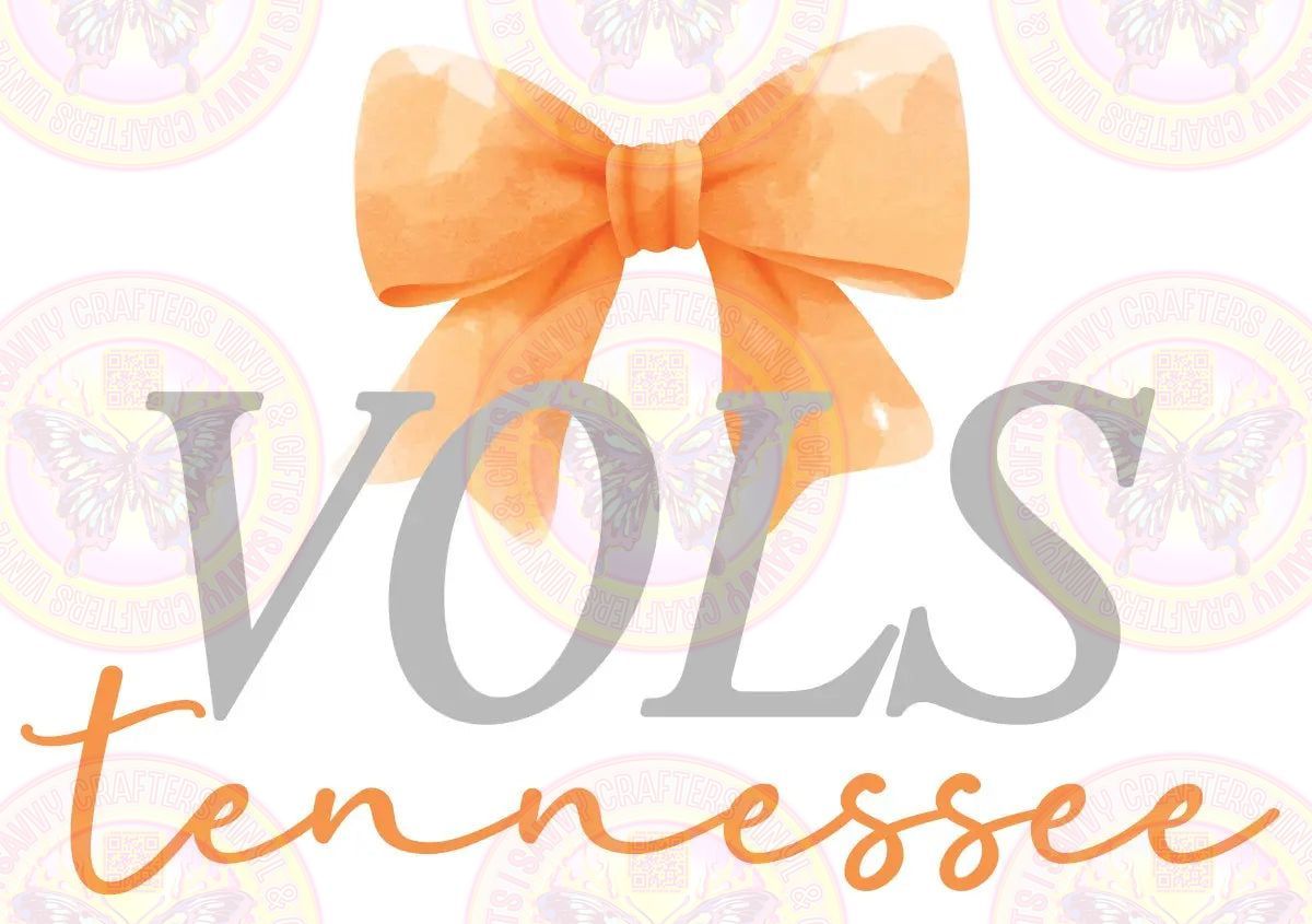 Tennessee Vols Coquette Orange Bow - Savvy Crafters Vinyl & Gifts