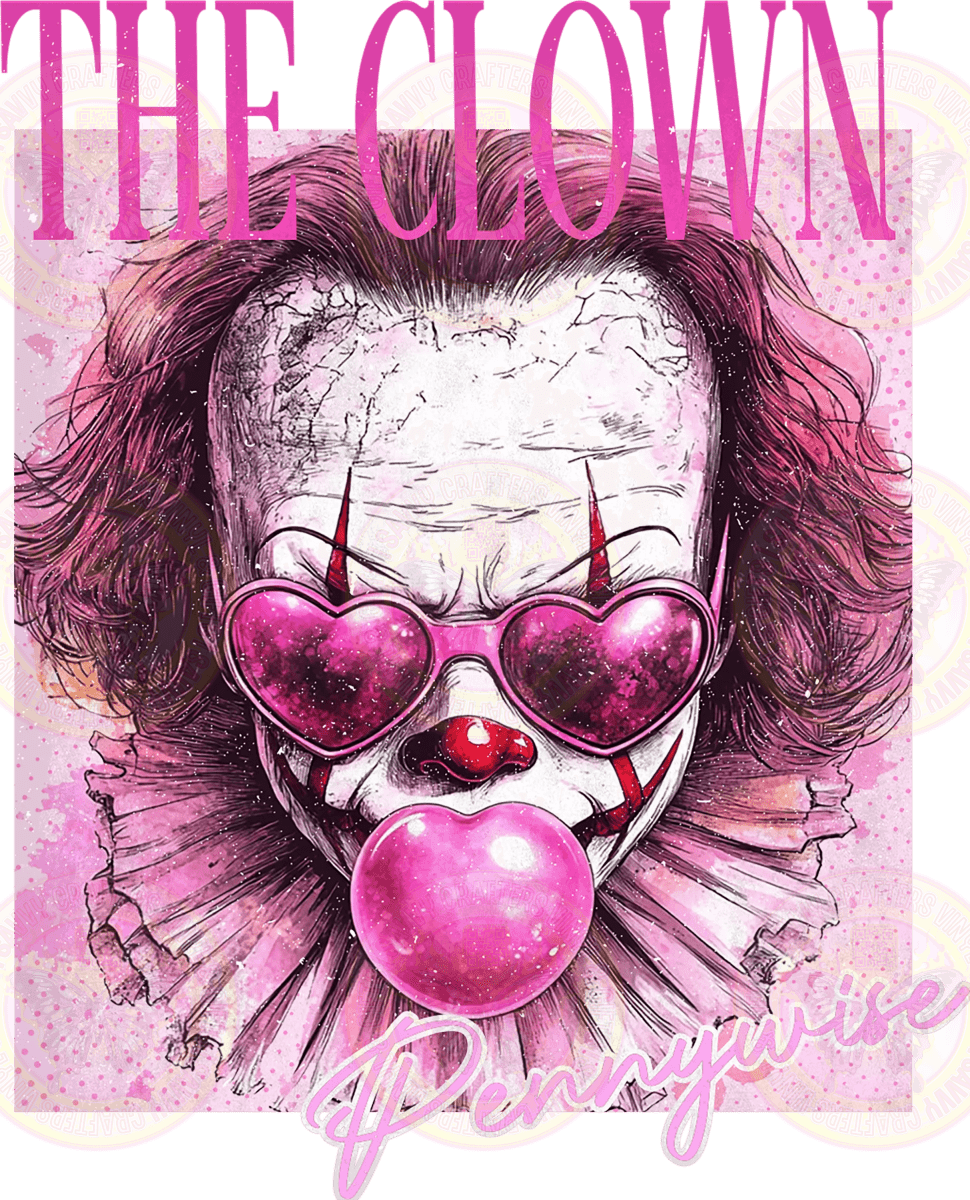 The Clown Bubblegum Popping Pink Sunglasses Portrait - Savvy Crafters Vinyl & Gifts