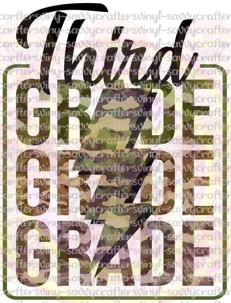 Third Grade Camo - Savvy Crafters Vinyl & Gifts