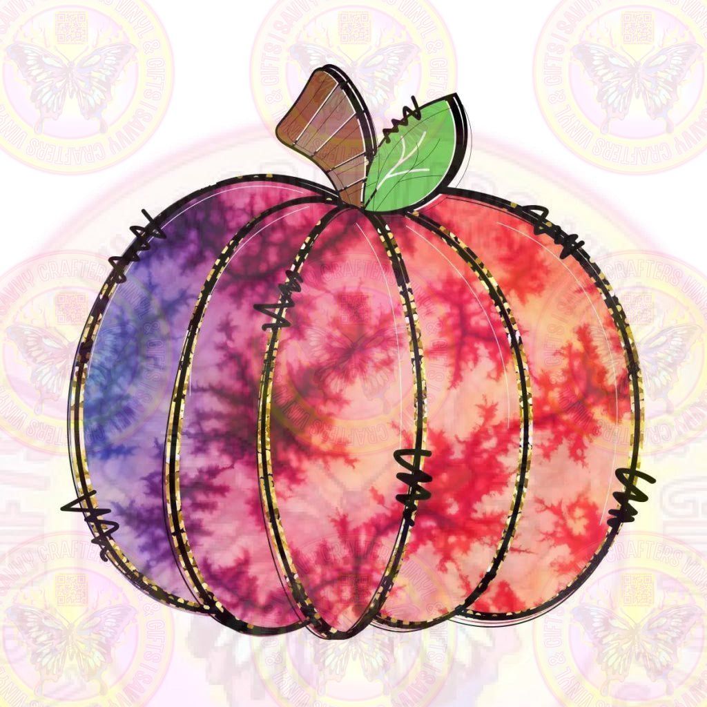 Tie - Dye Pumpkin Glitter - Savvy Crafters Vinyl & Gifts