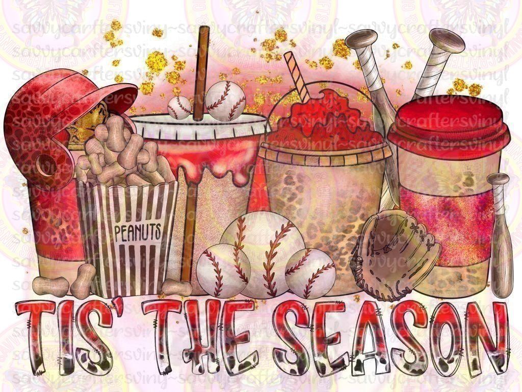 Tis The Season Baseball Drinks - Savvy Crafters Vinyl & Gifts