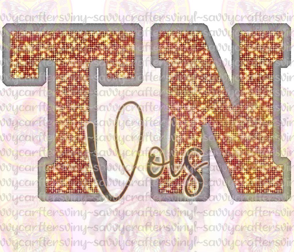 TN Vols Embroidery Sequin - Savvy Crafters Vinyl & Gifts