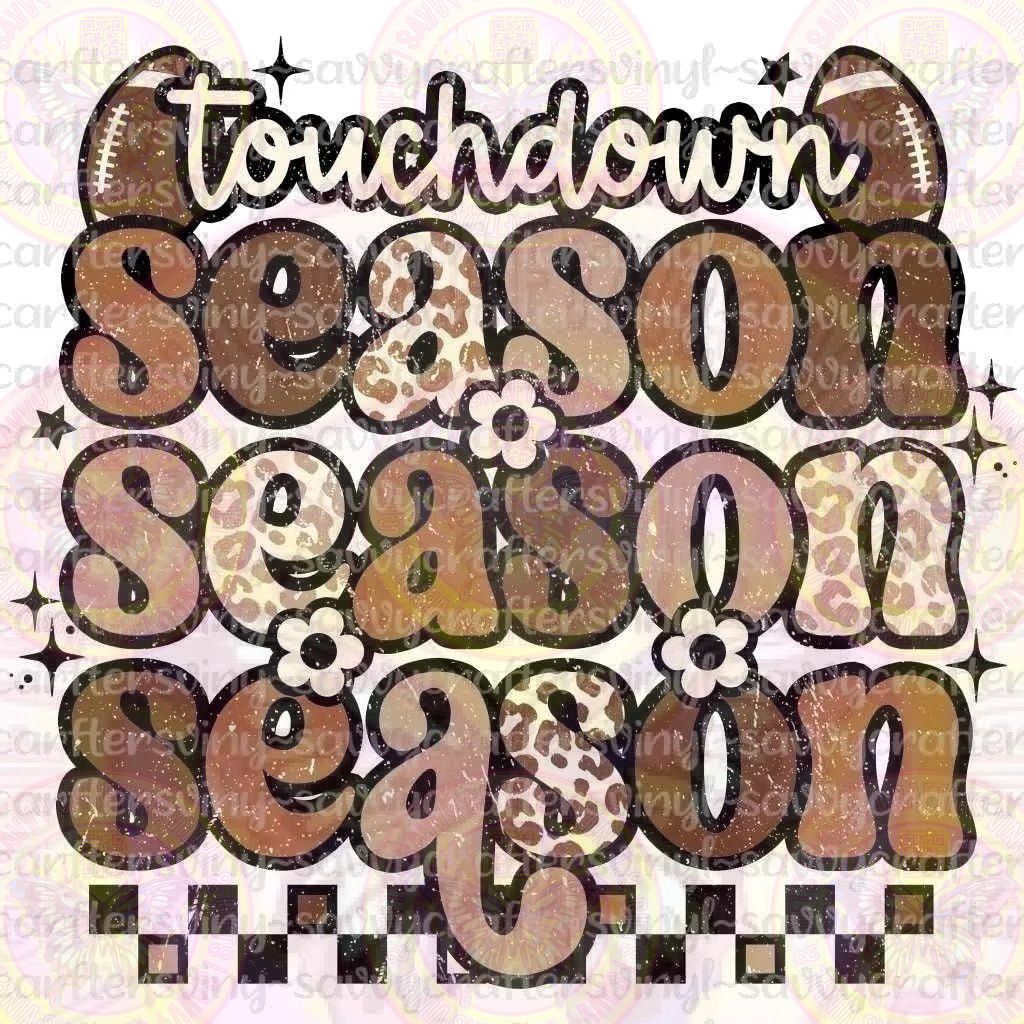Touchdown Season Retro Vintage - Savvy Crafters Vinyl & Gifts