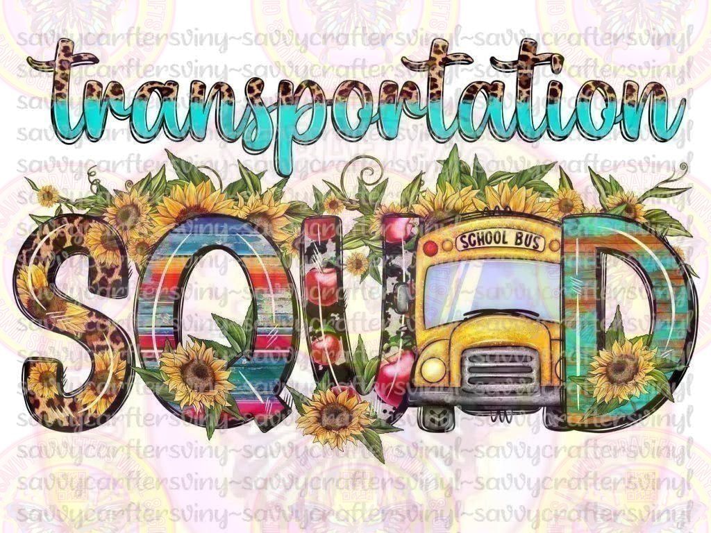 Transportation Bus Driver Sunflower - Savvy Crafters Vinyl & Gifts