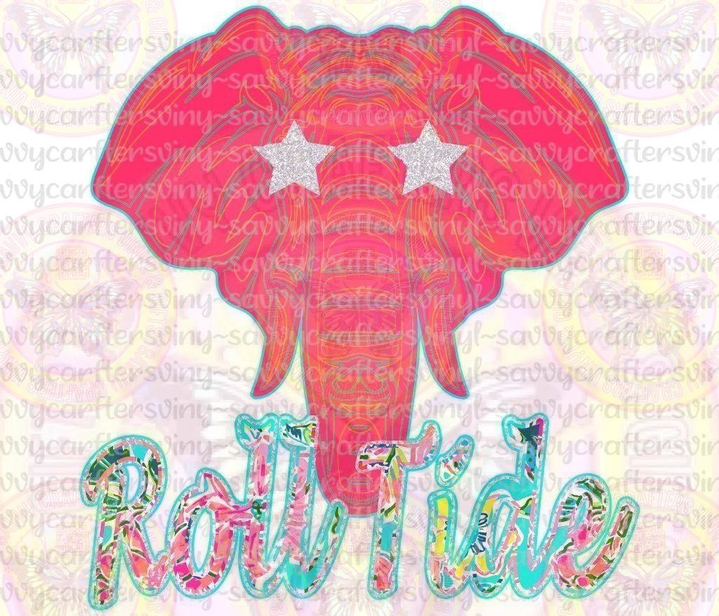 Trendy Roll Tide Elephant - Savvy Crafters Vinyl & Gifts