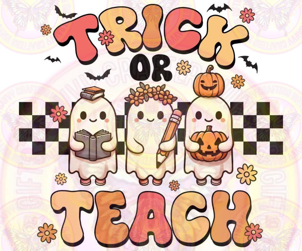 Trick or Teach Boo Ghost - Savvy Crafters Vinyl & Gifts