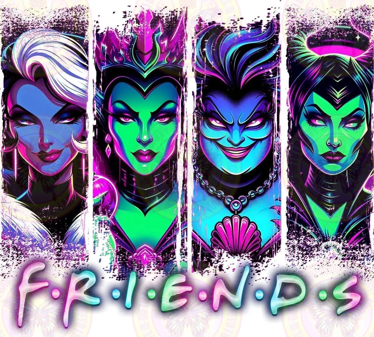 Villain Lady FRIENDS Neon - Savvy Crafters Vinyl & Gifts
