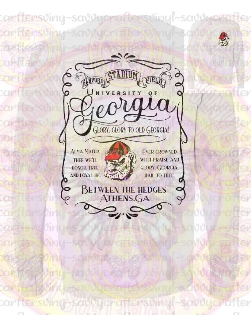 Vintage Georgia Between the Hedges Athens w/pocket - Savvy Crafters Vinyl & Gifts