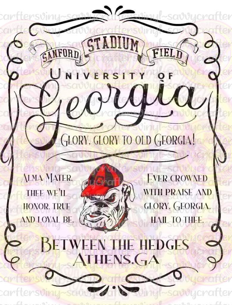 Vintage Georgia Between the Hedges Athens w/pocket - Savvy Crafters Vinyl & Gifts
