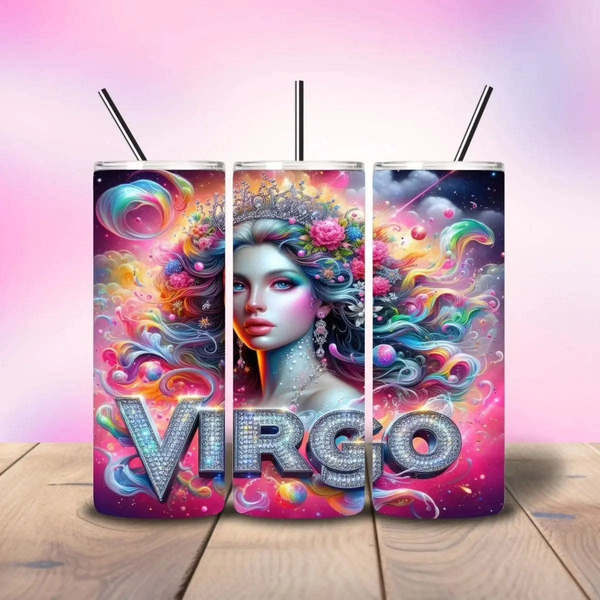 Virgo Hot Pink - Fully Completed Tumbler Skinny Straight 20/30oz - Savvy Crafters Vinyl & Gifts