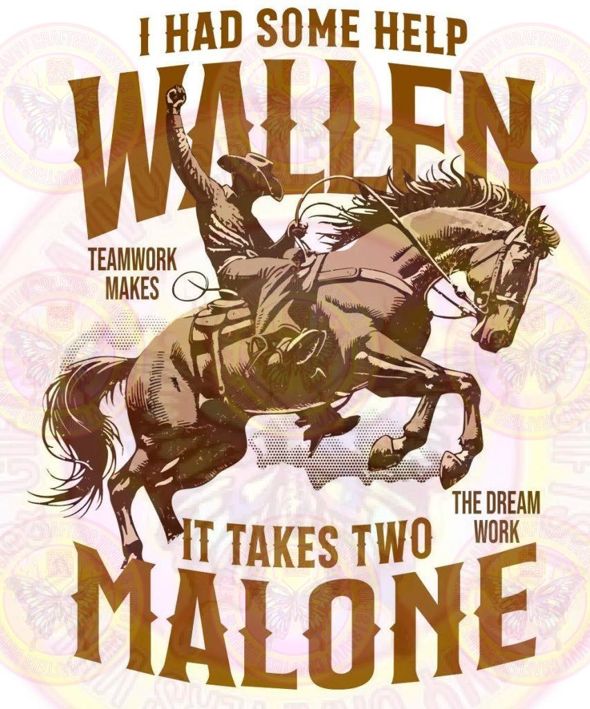 Wallen Malone Western Cowboy DTF or Sublimation Transfer - Savvy Crafters Vinyl & Gifts