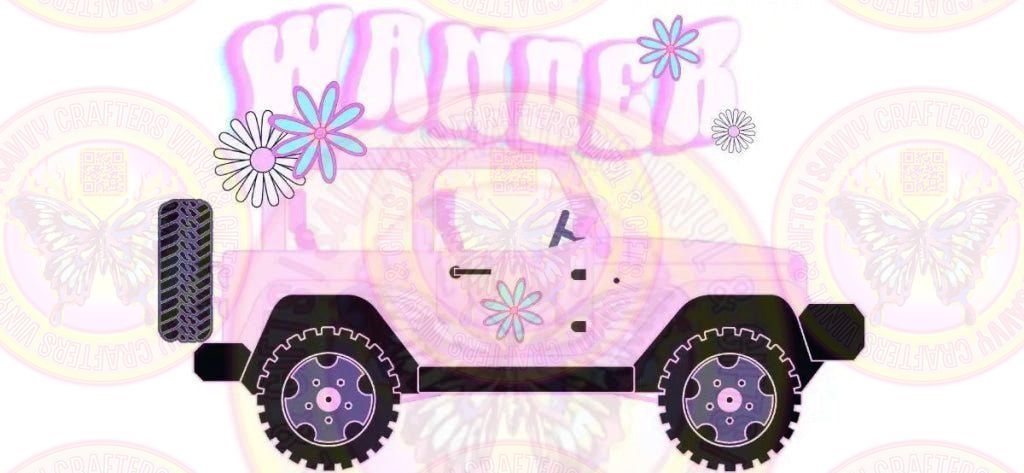 Wander Periwinkle Jeep - Savvy Crafters Vinyl & Gifts
