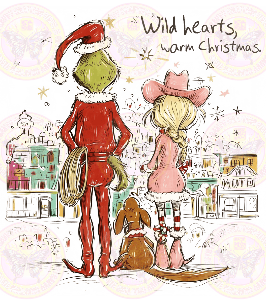 Wild Hearts Warm Christmas Nostalgic Illustration - Savvy Crafters Vinyl & Gifts