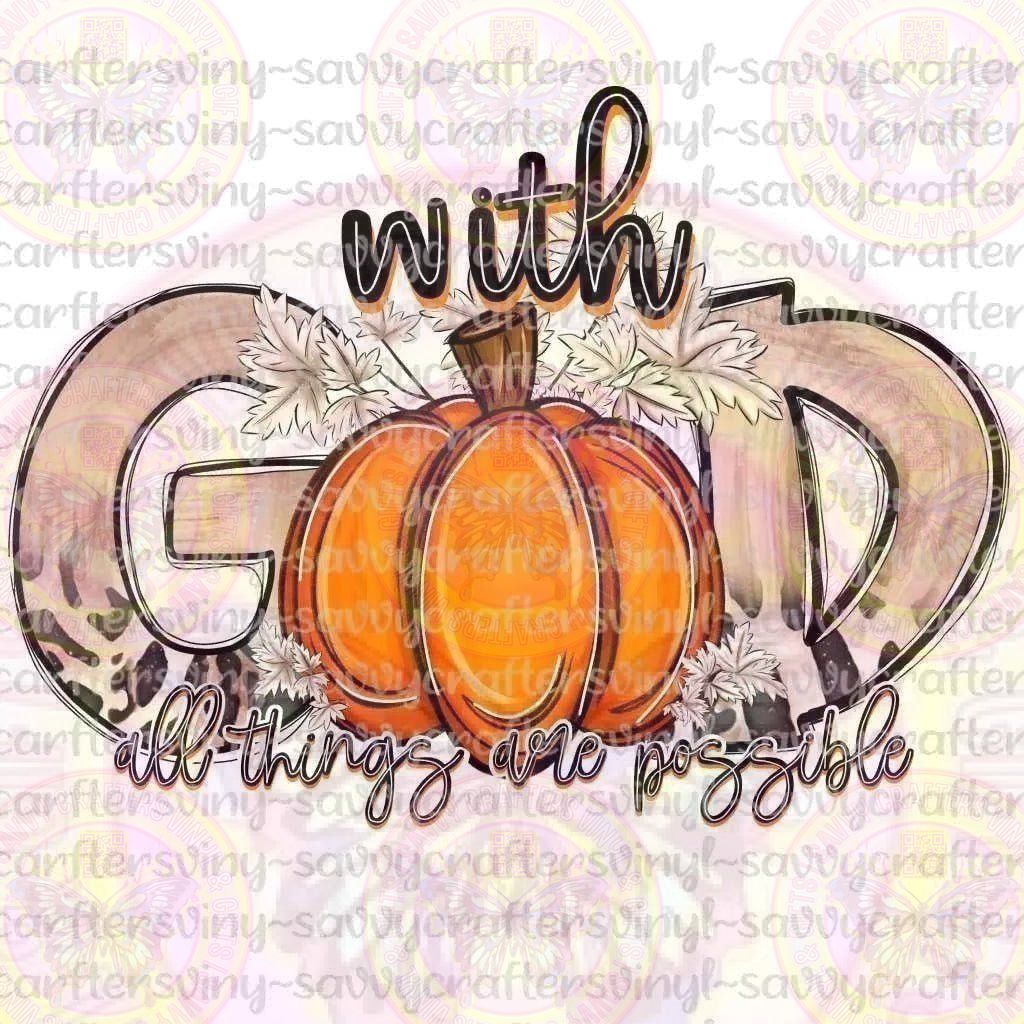 With GOD all things are possible - Savvy Crafters Vinyl & Gifts