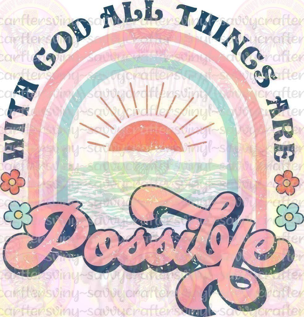 With God All Things Are Possible - Savvy Crafters Vinyl & Gifts