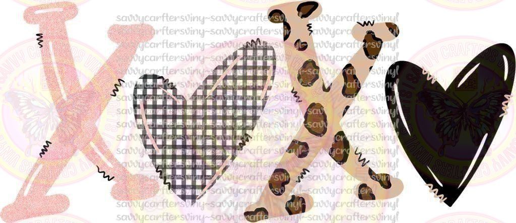 XOXO Blush Pink & Cheetah Valentines - Savvy Crafters Vinyl & Gifts