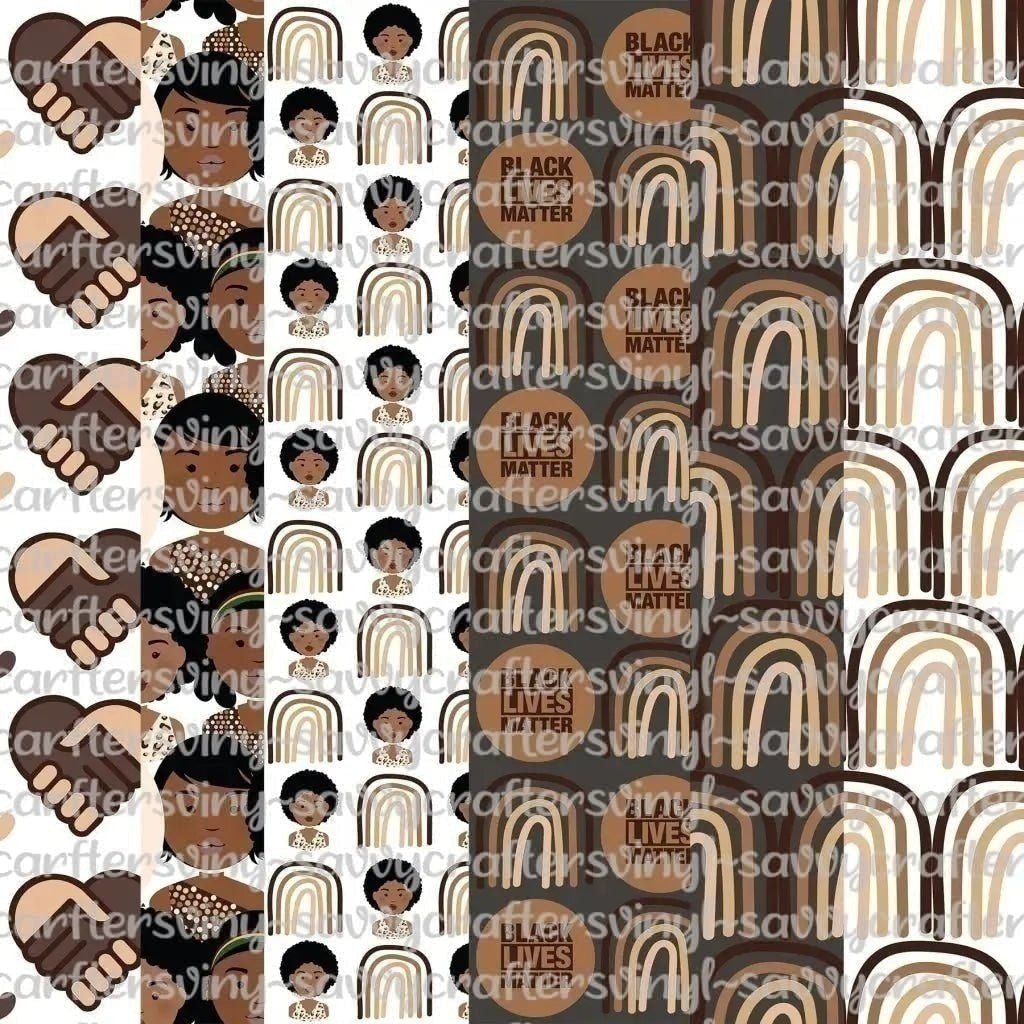 African/Black Lives Matter Collection 3 (6 Colors) - Savvy Crafters Vinyl & Gifts